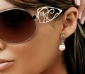 Серьги из серебра 925 пробы с розовыми опалами и цаворитами. Серебро 925