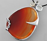 Кулон с сердоликом, сапфирами и аквамаринами!